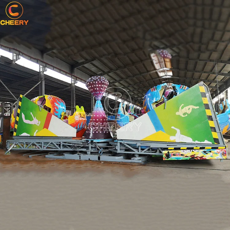 Fairground high speed spin rides crazy dance chasing crazy dancer folding break dance mobile carnival rides