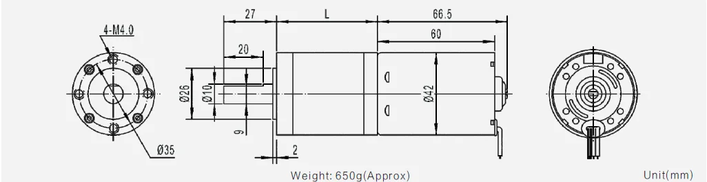 TT MOTOR 42mm dc planetary geared brushless motor GMP42-TEC4260 12V 24V high speed geared dc motor
