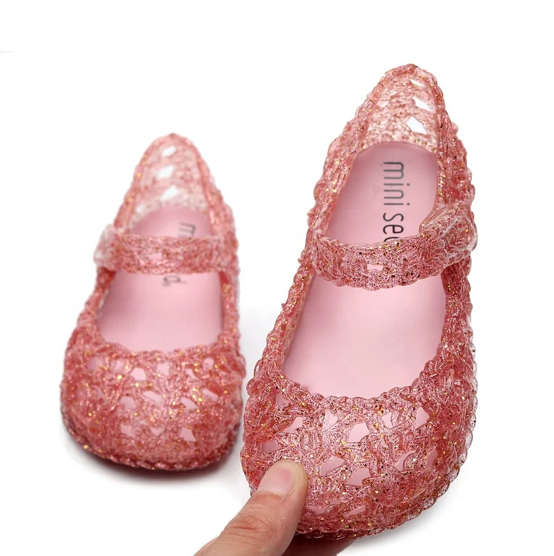 Factory Direct Sale Jelly Shoe Dance Party Snow Queen Princess Birthday Flats Shoes For Kids children shoes