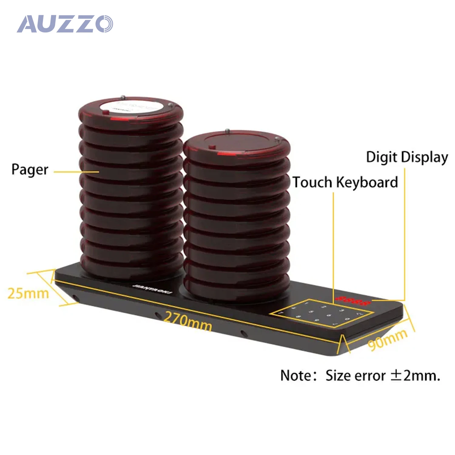 16 Channels Wireless Calling System Restaurant Guest Paging System Restaurant Call Coaster Pagers Guest Waiting Pager