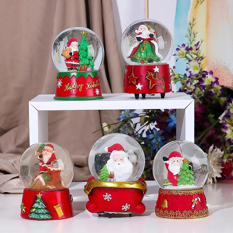 Красный Рождественский декоративный подарок водяной шар снежный на заказ