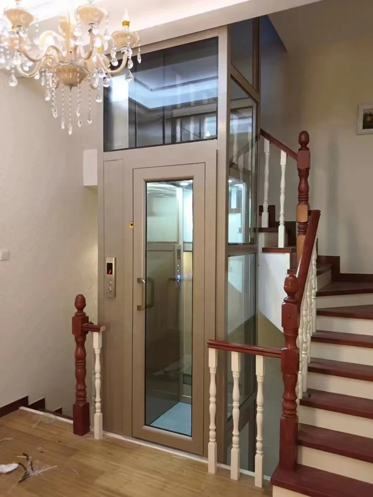 2 Floor Small Hydraulic Cheap Home Elevator/3 Floor Residential Villa House Lift with Automatic Two Door