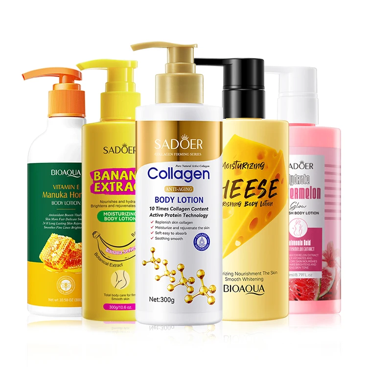 Beauty Products Wholesale BIOAQUA SADOER Brightening Body Skin Care Collagen Vitamin E Body Cream Whitening Body Lotion