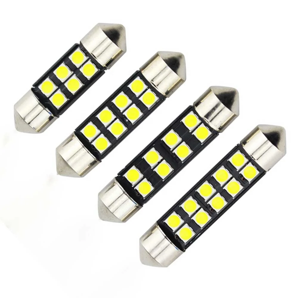Гирлянда 31 мм 36 39 41 Светодиодная лампа C5W C10W супер яркая 3030 6SMD Canbus без ошибок для салона автомобиля