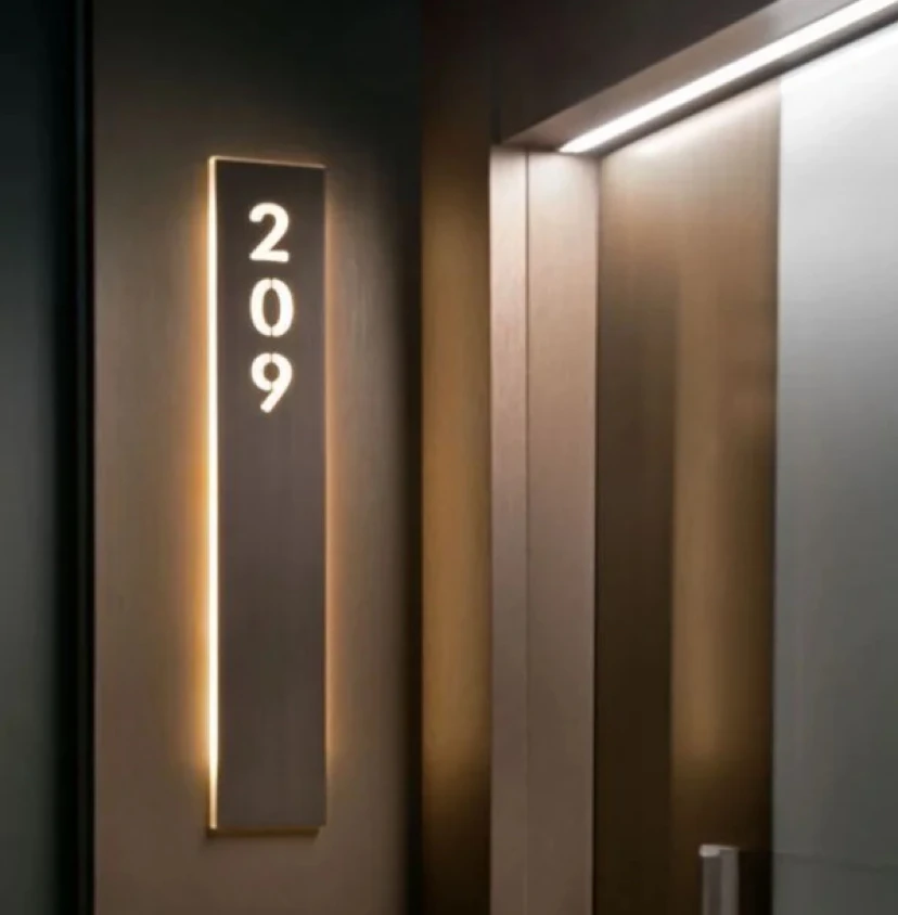 Цифровая дверная наклейка SKYSEEN номер комнаты отеля на заказ