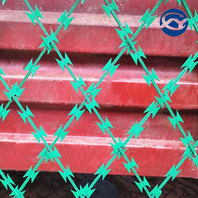 Barbed wire factory   Blade barbed coil manufacturer   Cheap blade barbed wire   Metal coil with blade   Barbed wire coil