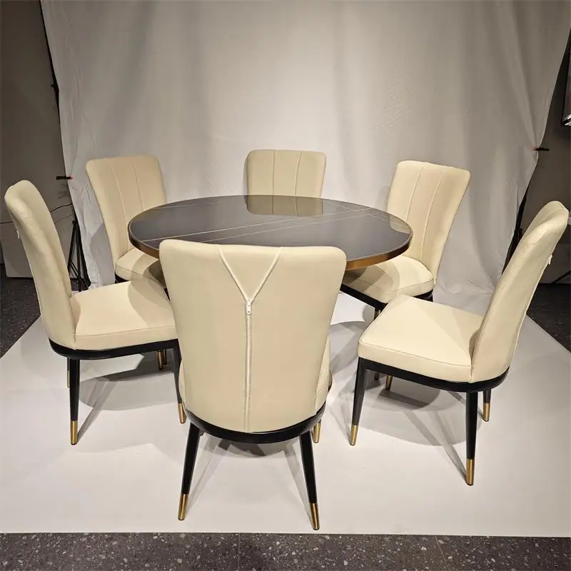 high end dining table set modern simple design round restaurant modern restaurant kitchen dining tables with chair