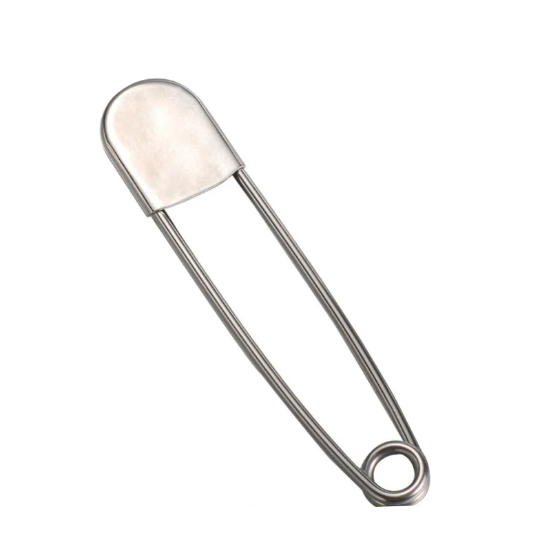 Большая цветная медная безопасная булавка для белья из нержавеющей стали с гравировкой логотипа на заказ