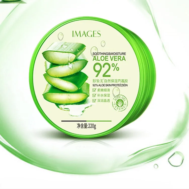 Hot Product Korean Beauty Face Gel Hydrate Relief After sun Aloe Vera Gel Body Care 92% Pure Facial Aloe Vera Gel 220g