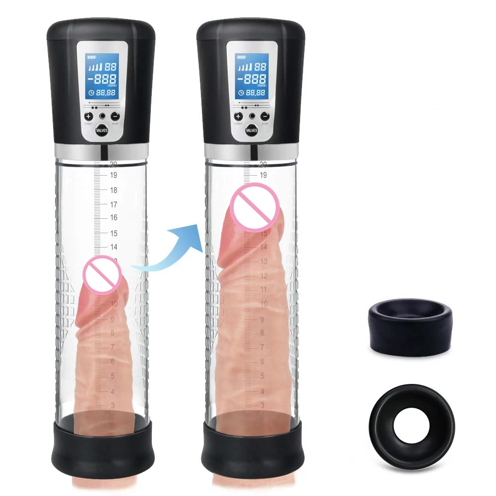 Rechargeable Penis Pump with LCD Automatic Penis Enlargement Male Enhancement Electric vacuum penis pump