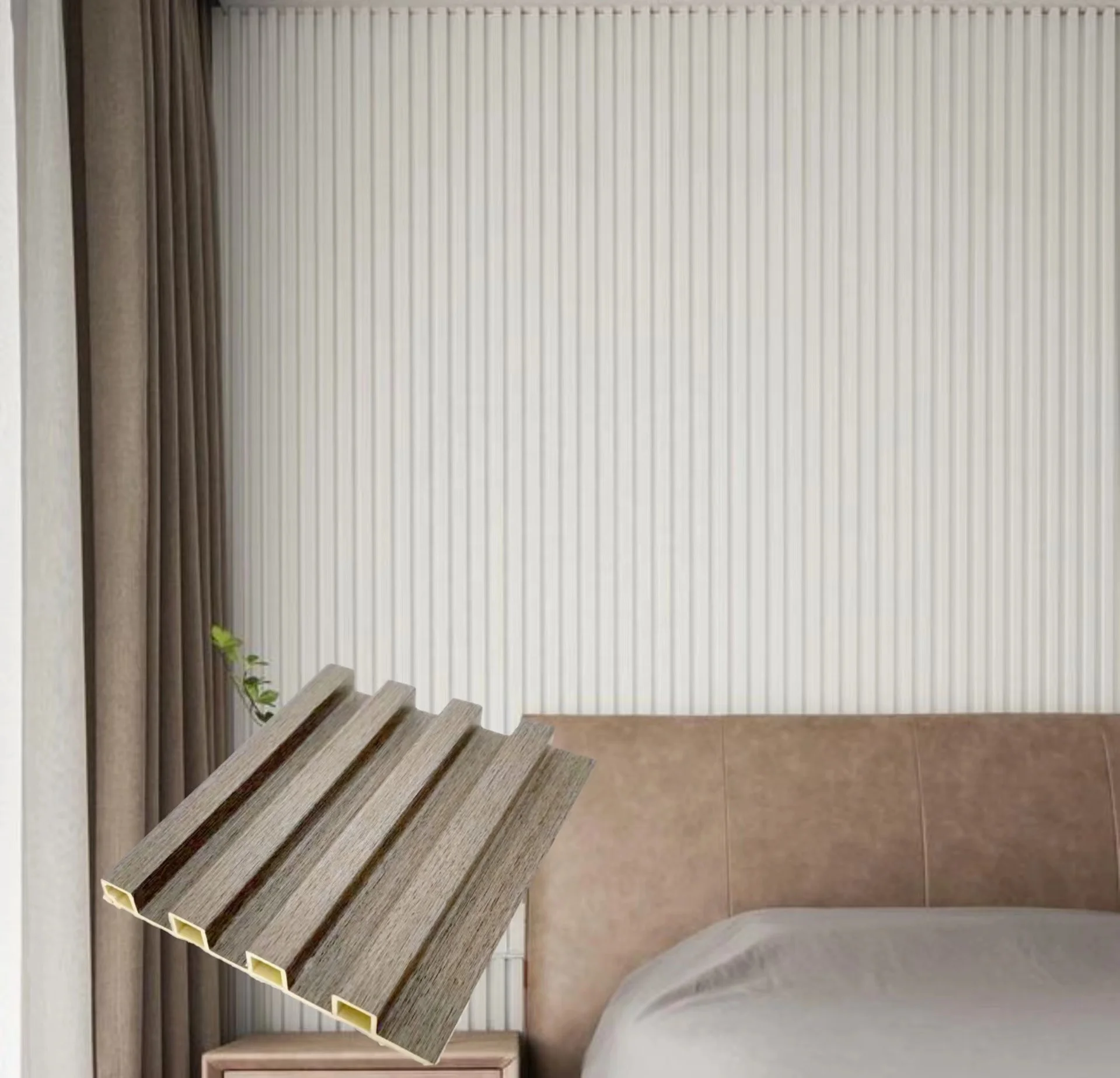 Classic Moulding Waterproof Materials WPC Louvers Interior Decoration WPC Wall Panel