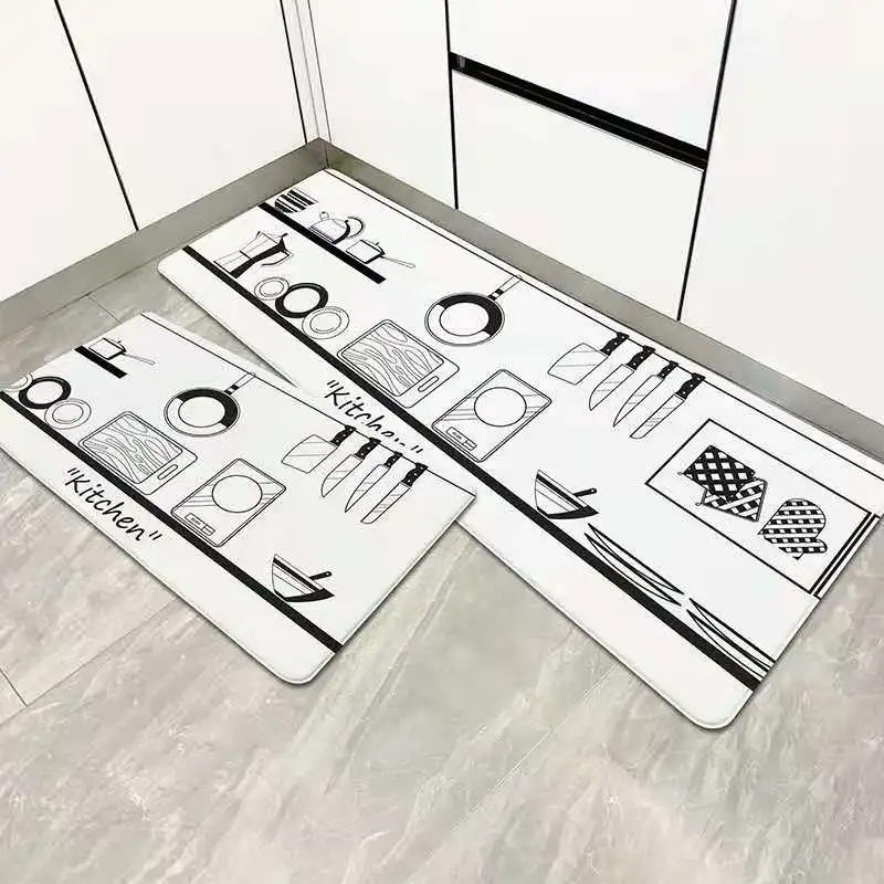Anti slip PVC foam Floor Kitchen Mat waterproof plastic kitchen floor mat