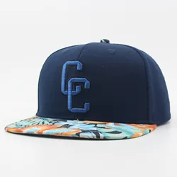 OEM 6 Panel Embroidery Printing Caps Blank Flat Bill Hip Hop Caps And Hats For Adults