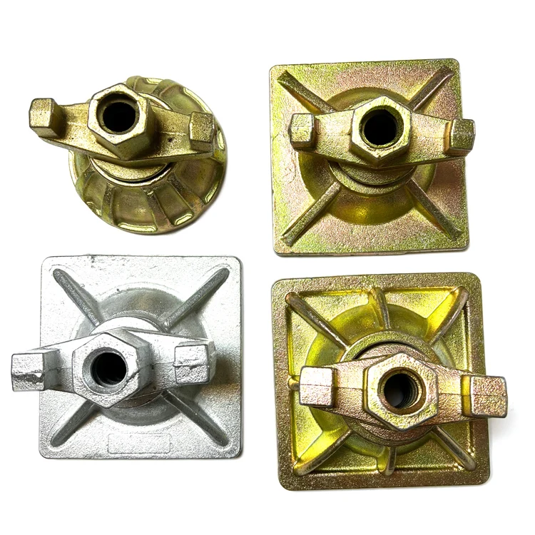Construction  formwork Bolt Nut Tie Rod Wing Nut D16/d100mm Cold Rolled Adjustable Golden Zinc Tie Rod For Building