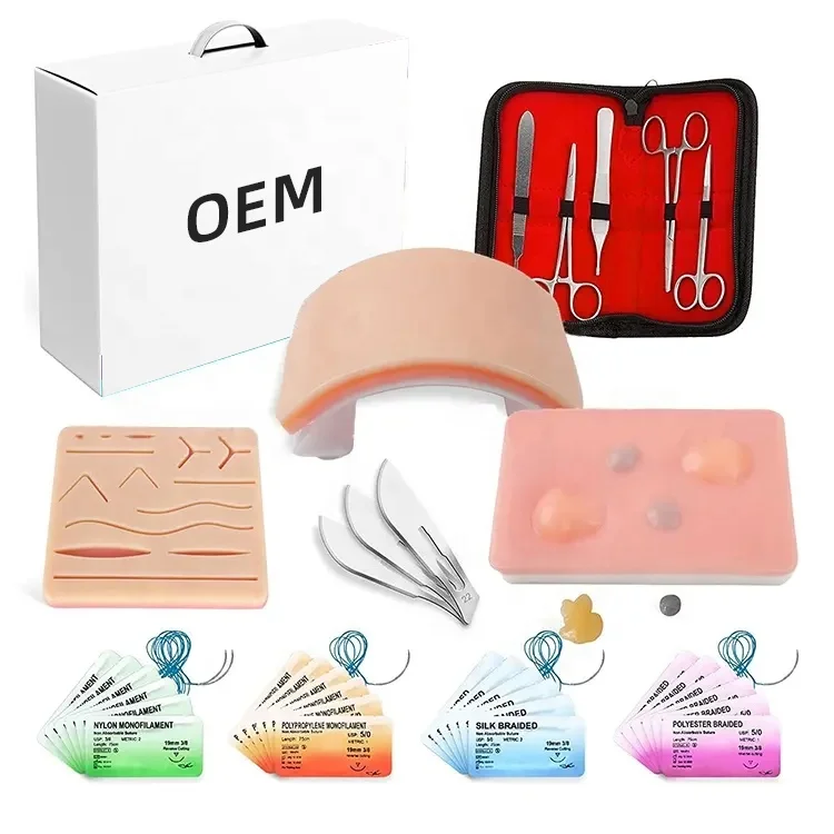 Wholesale high quality Premium High Quality Surgical Suture Practice Kit for Medical Students Suture Training with Suture Pad