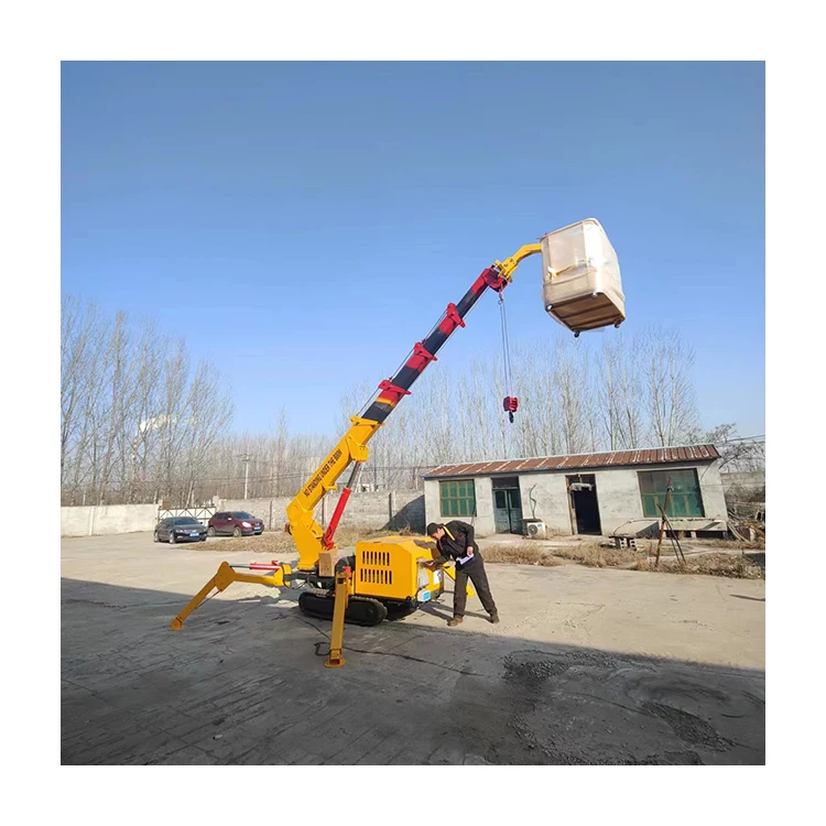 China Spider Crane 5 Tons Mobile Electric Crane Telescopic Leg Crawler Heavy Machine
