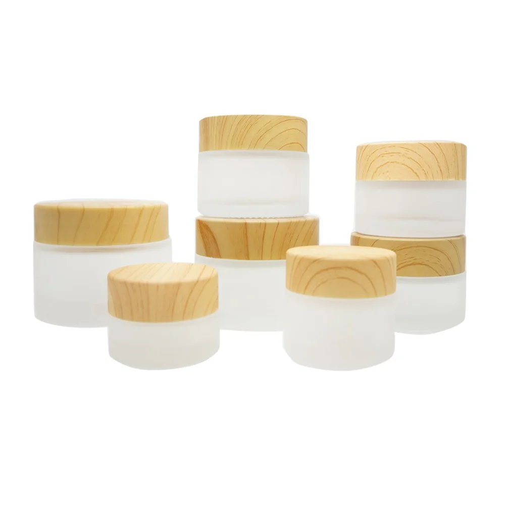 
1Oz 10G 50G 60G 5Ml 10Ml 15Ml 20Ml 50 Ml 50Ml 100Ml Cosmetics Packaging Frosted Clear Glass Jar For Lotion Skin Care Face Cream 