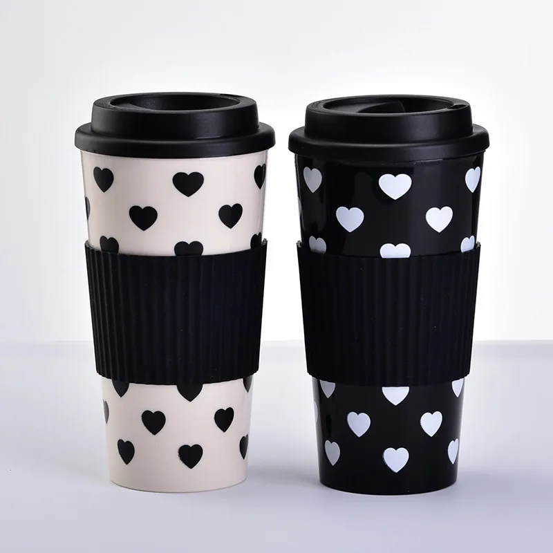 Custom Eco-friendly Double Walled Travel car Coffee Mug black Reusable Coffee Tumbler Cup