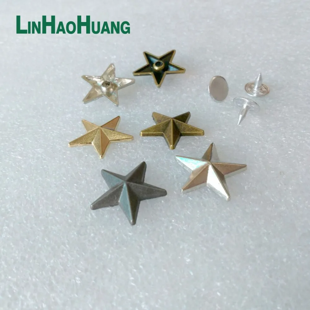 DIY 20mm zinc alloy metal rivets star jeans button with alum nail