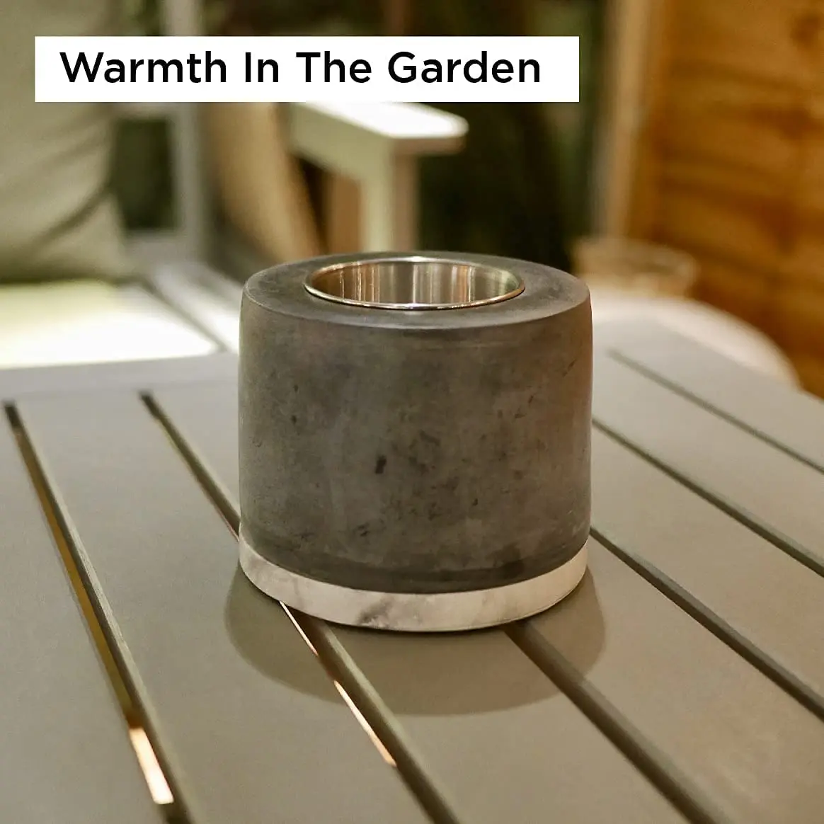 Concrete Fireplace Mini Personal Tabletop Fire Pit for Indoor Outdoor Garden