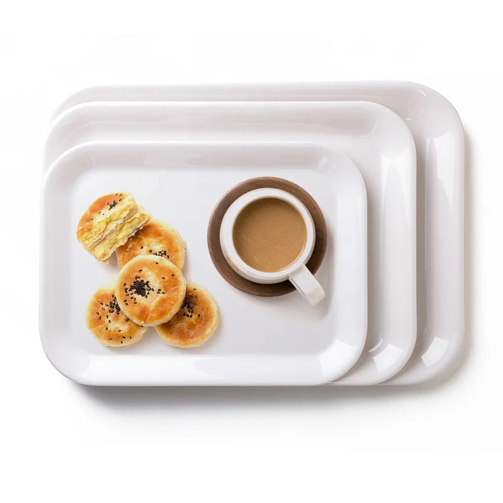 Customized Serving Tray for Hotel or Restaurant Hospital Food Trays Melamine Tray