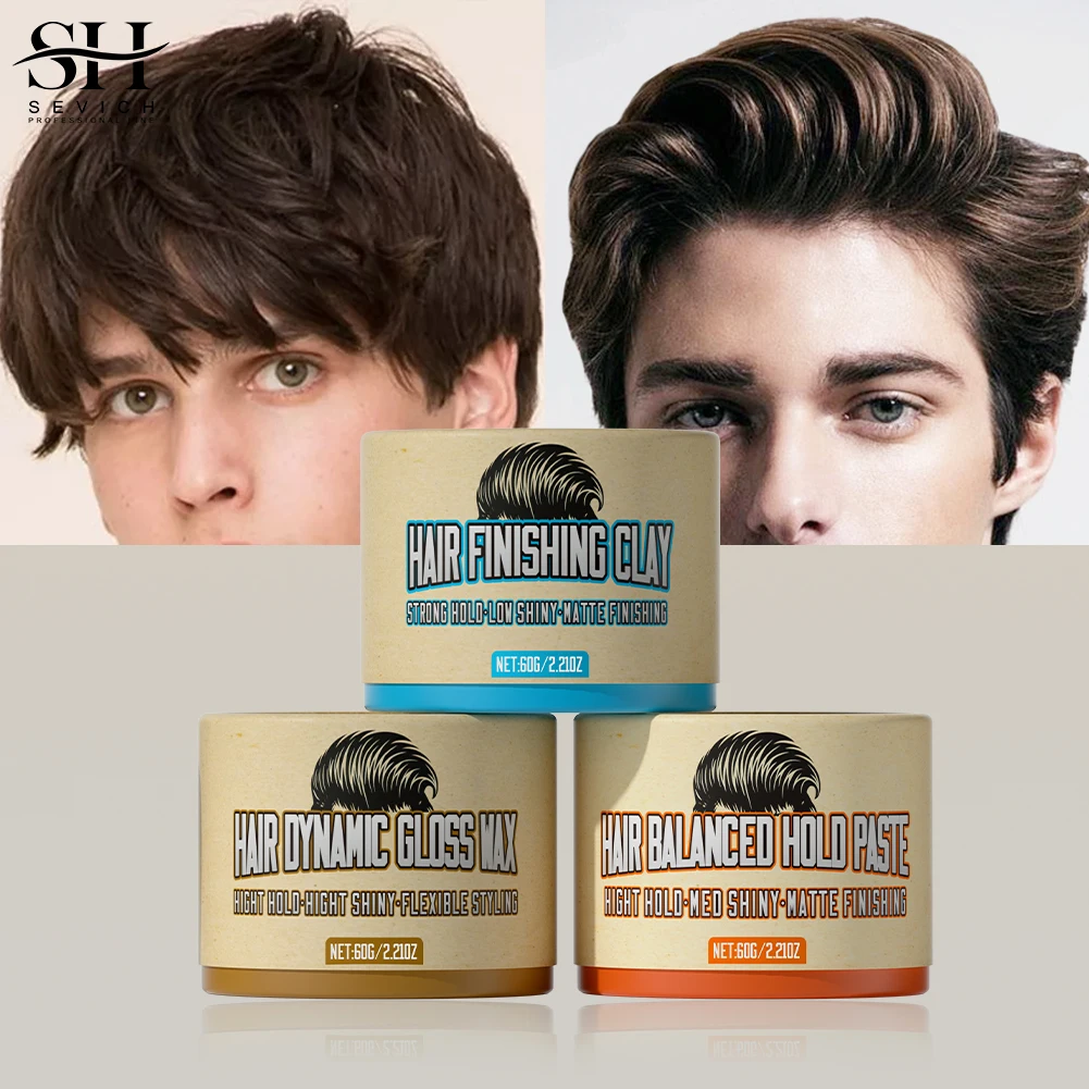 New Arrival Men Hair Styling Kit Hair Texture Powder Spray Edge Control Pomade Wax With Matte Style Cream