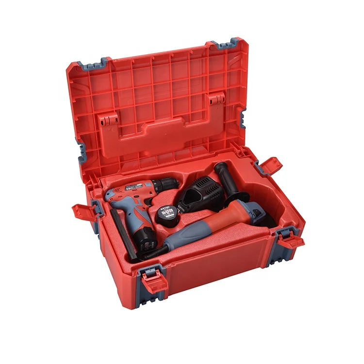 8898311 EXTOL Premium 12V Li-Ion (2x) беспроводная ударная дрель и шлифовальный станок в пластиковой коробке