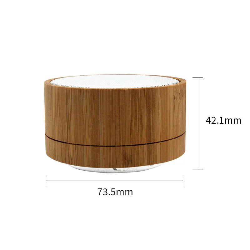 Promotion Gift Custom Portable Round Mini Powerful Wooden Bluetooth Speaker