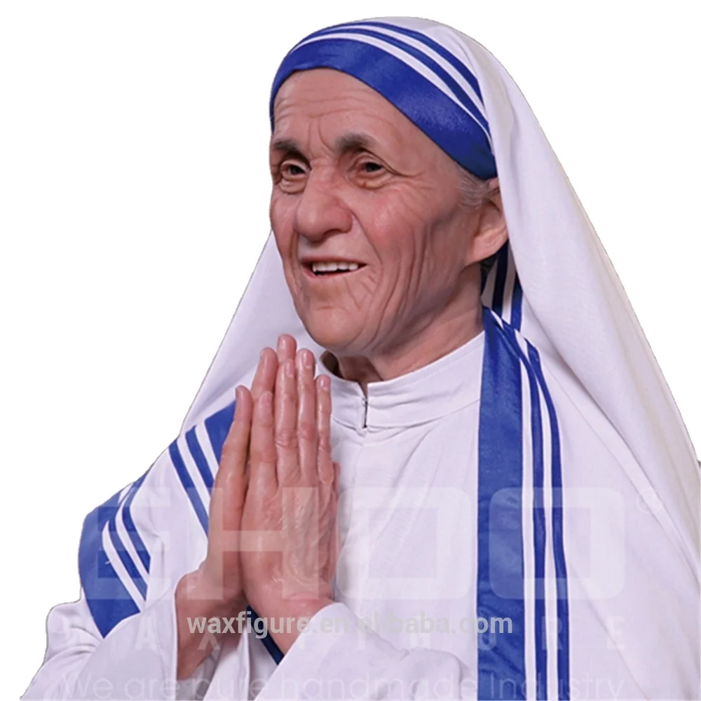 Life Size Celebrity Silicone Mother Teresa Wax Statue For Sale