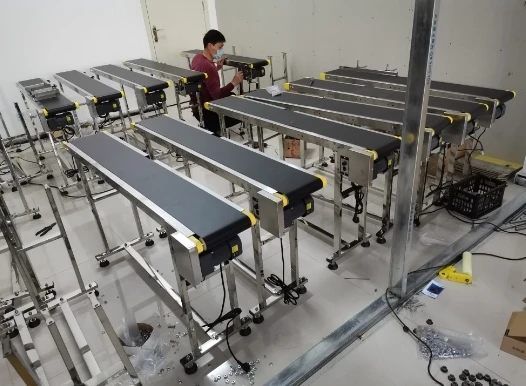 Adjustable speed automatic inkjet printer conveyor positioning of laser printer inkjet printer assembly line conveyor