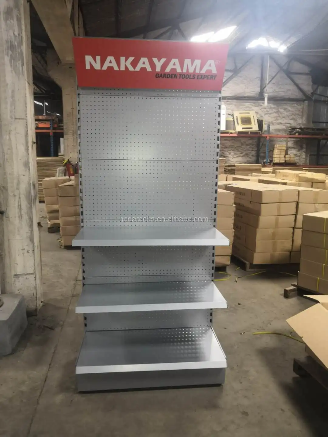 heda Engine Bottle Oil Metal Display Rack shelves Pegboard Display Rack