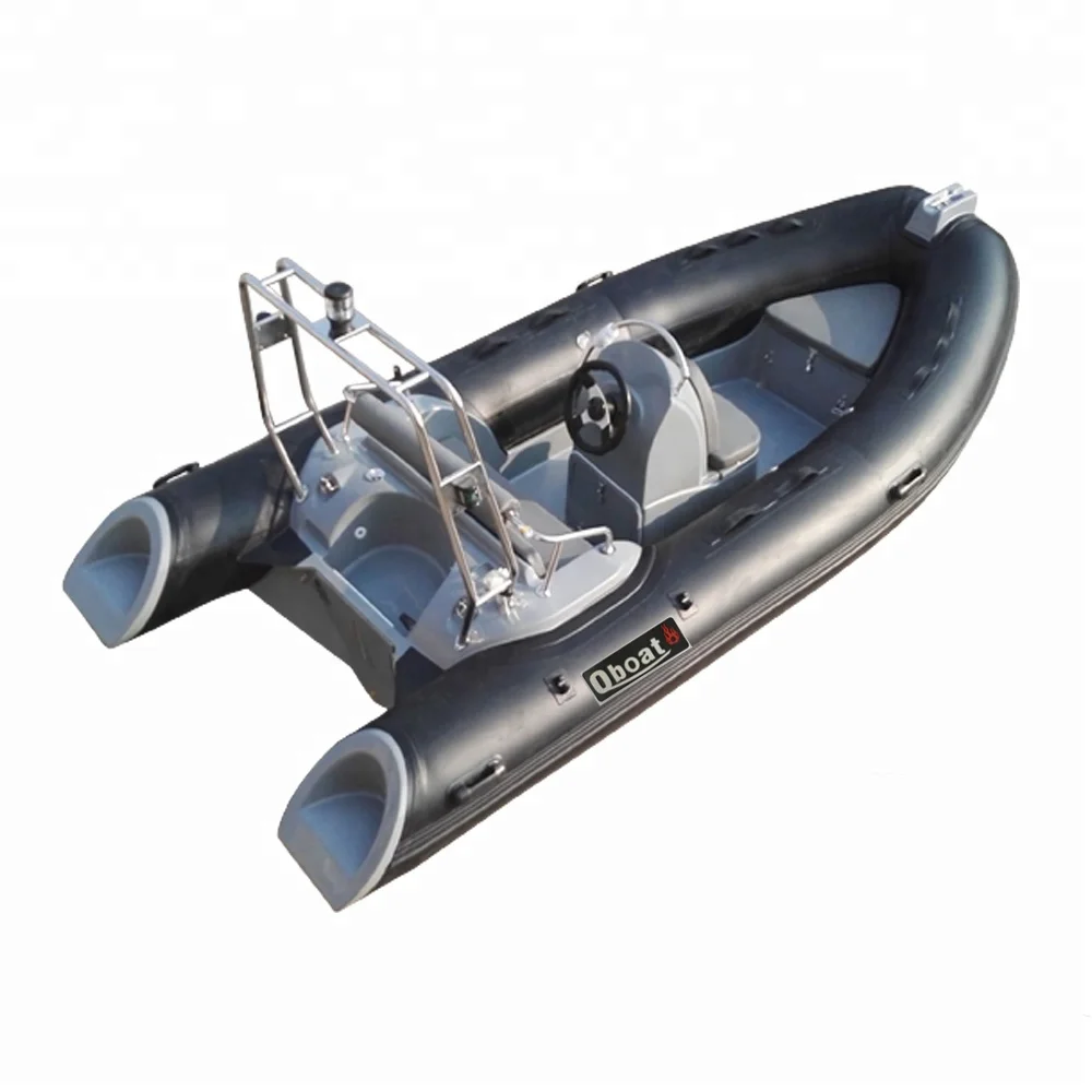 New Sport 4.3m Rib Boat Inflatable Yacht Hypalon Material Carbon Fiber Fiberglass Patrol Leisure Fishing