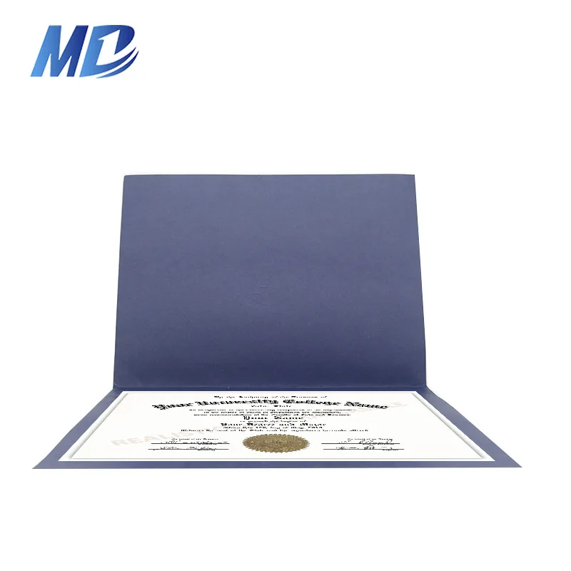 Custom Cheaper Paper Diploma Folder Certificates Holder for Gradutaion