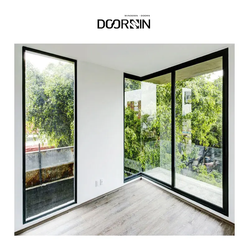 Customized Hurricane Impact Resistance Thermal Break Aluminum Double Glazed Window Fixed Window For House