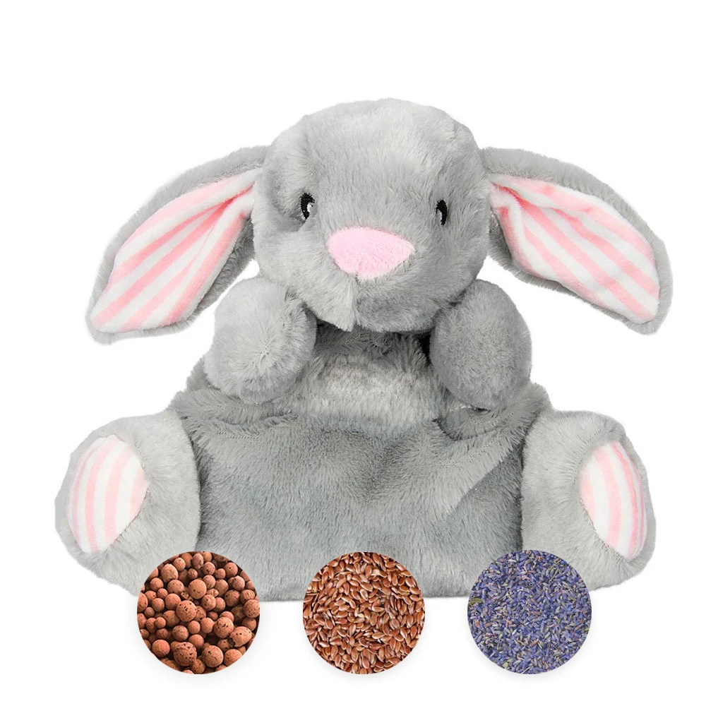 animal series cute microwave heating pad reusable clay beads wheat bag heat pack manufacturers