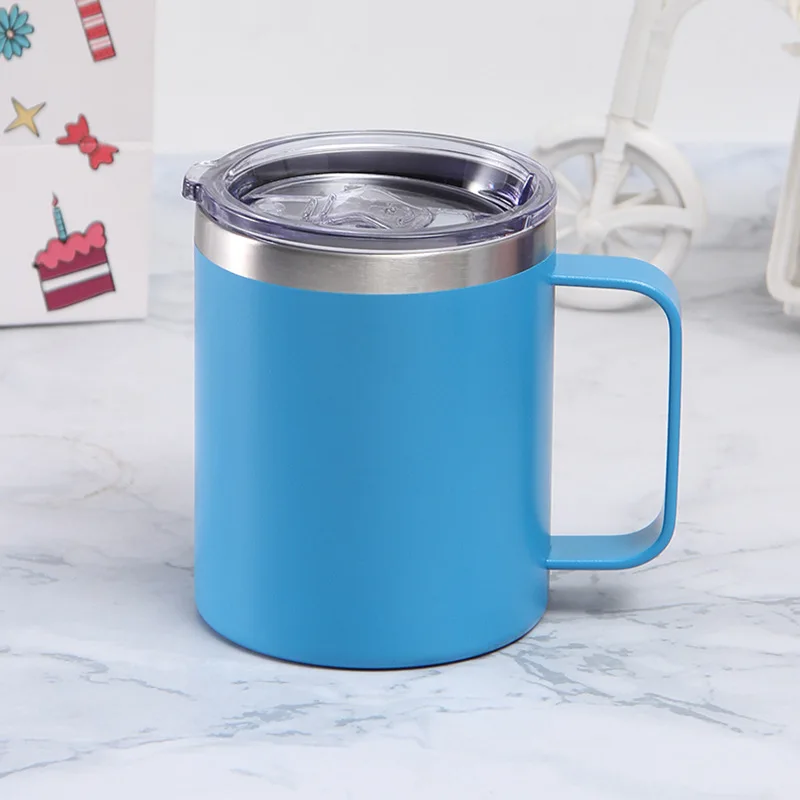 Customized Logo and Color Double Wall Insulated Thermos Vacuum Coffee Mug 304 Stainless Steel Water Bottles Glass Wine Tumbler