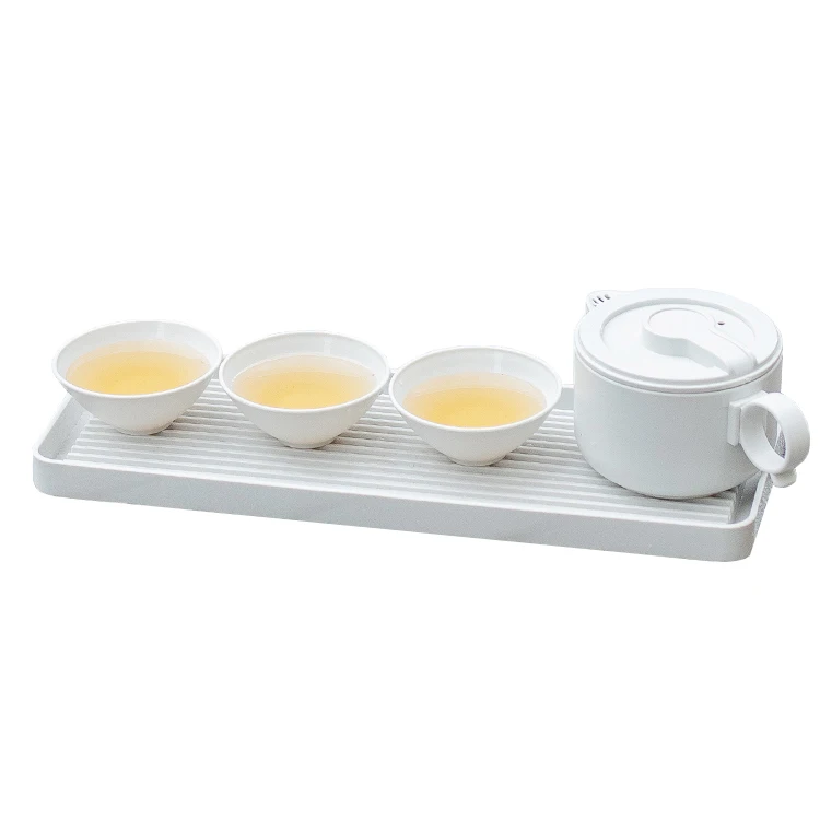 Cheap Gift Custom logo Giveaways Heat Resistant Camping Travel Portable Chinese Kung Fu Infuser 180 ml Tea Pot Set with 3 Cups