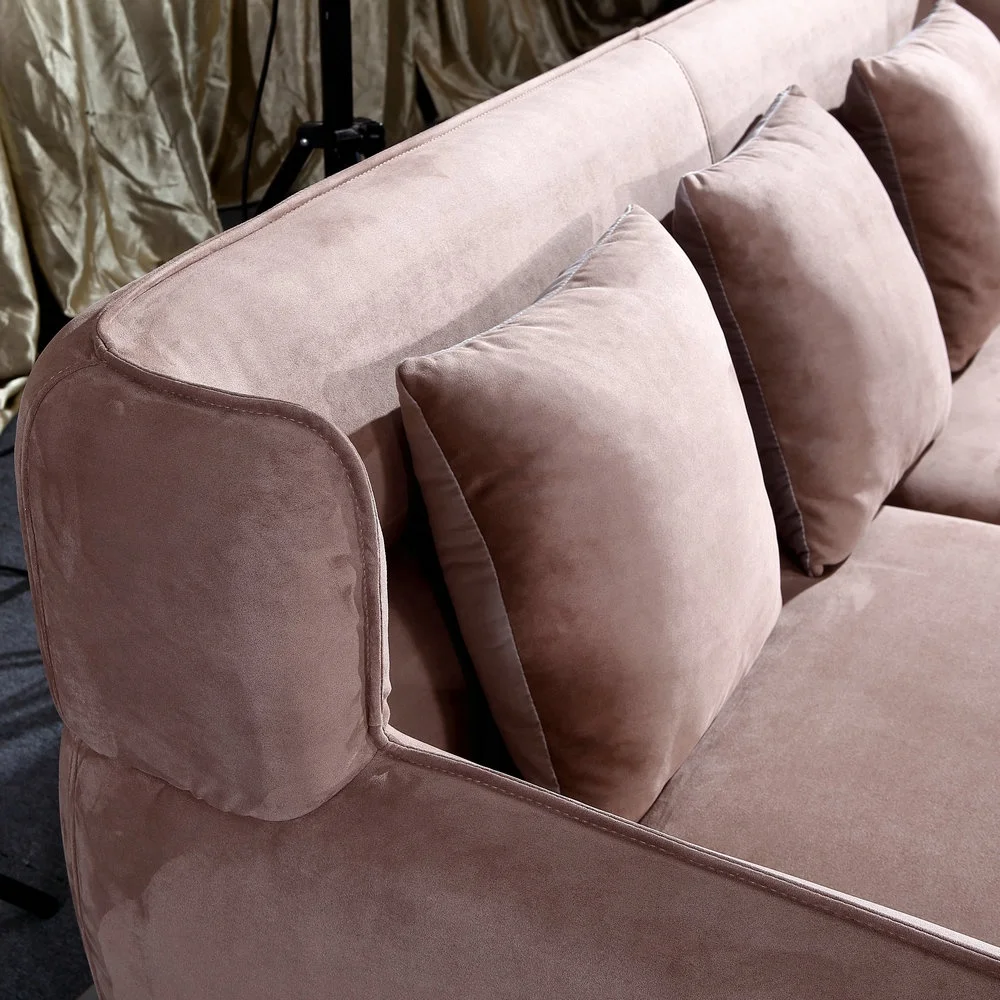 
brown color nordic sitting room godrej sofa set designs velvet fabric sofa 