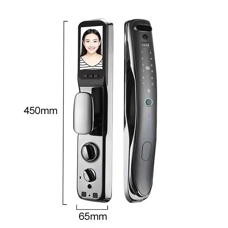 Hot Sale 3D Face LockDigital Door Lock With Camera Password Fingerprint Card Key With Video Intercom Funtion Lock For Home