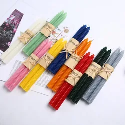 high quality smokeless customized hand-rolled natural taper beeswax candle stick