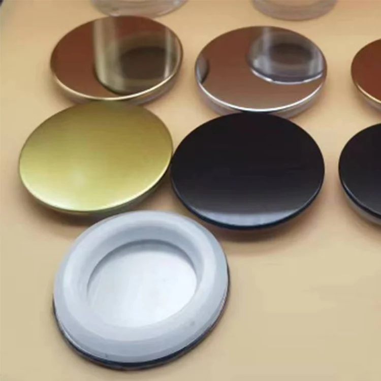 Wholesale Custom Candle Lids Zinc Alloy Silver Metal Lid Candle Lid Cap For Glass Candle Jar