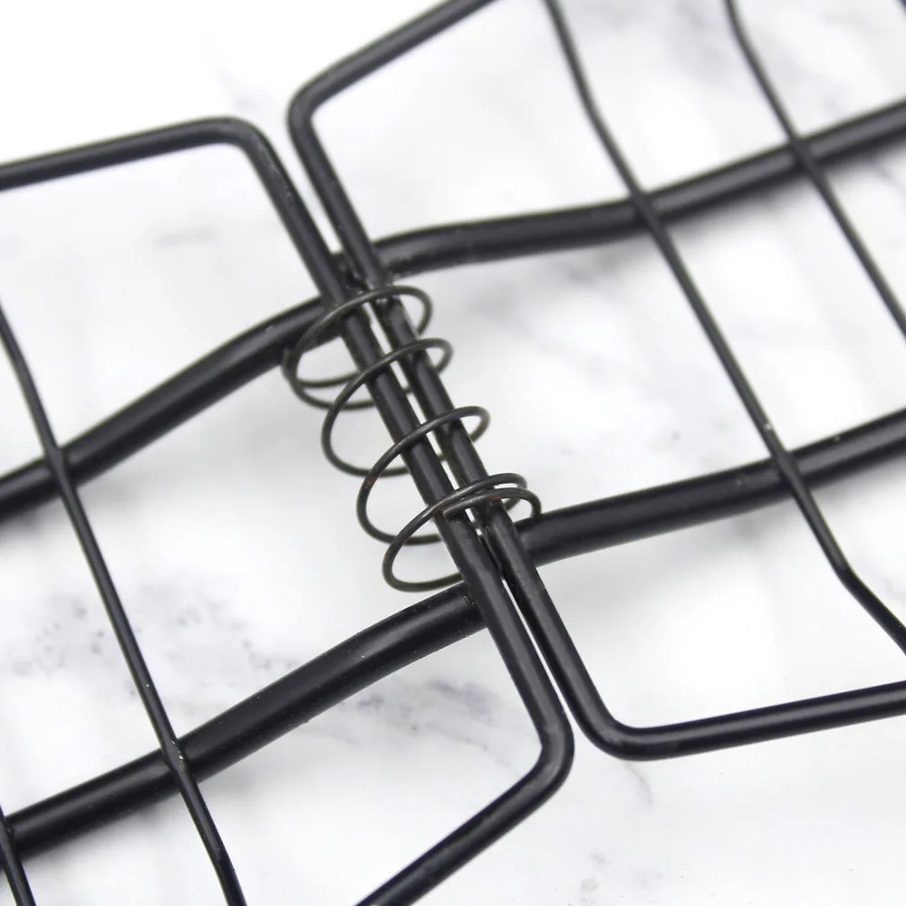 Nonstick grill basket for fish stainless steel bbq grilling basket bbq grill basket