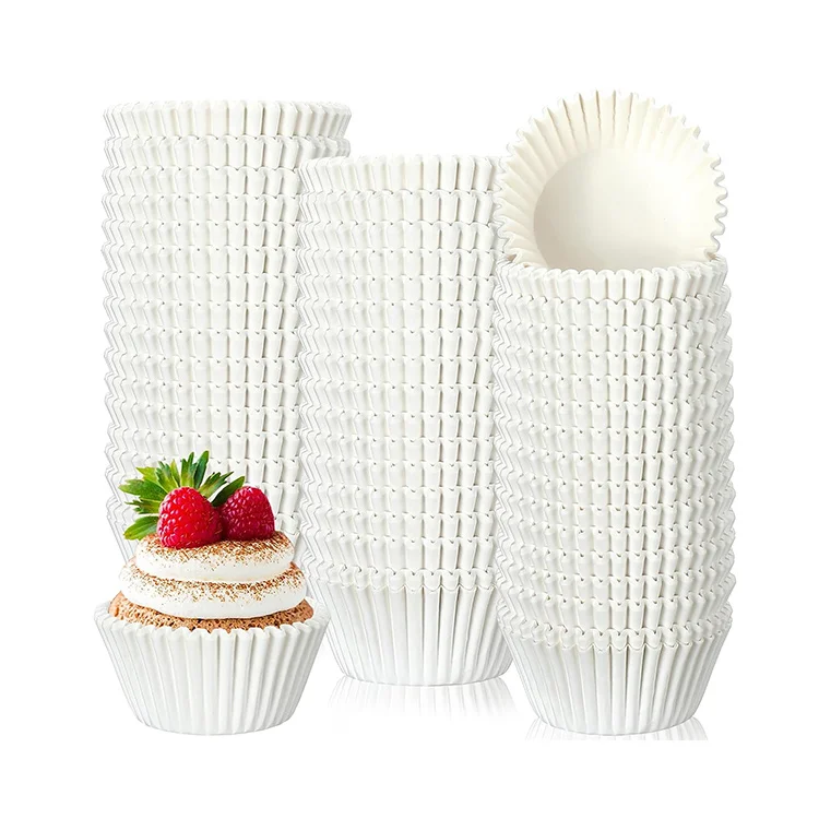 Food Grade Oven-safe White Homemade Mini Paper Pastry Muffin Molds Cupcake Liners Baking Cups