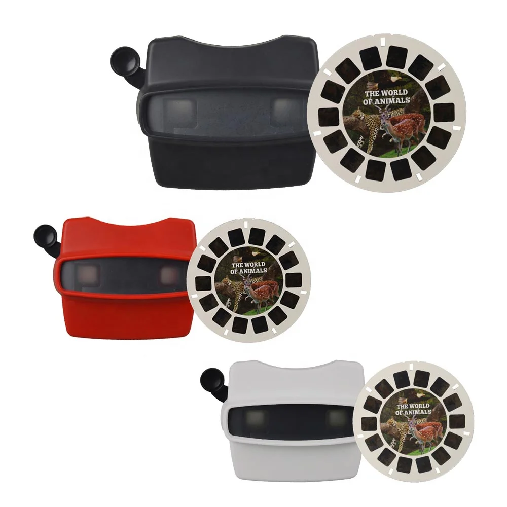 Plastic Projection Camera Toy 3D Projection Watching Animals Learning ABC Letters Camera Educational Toy
