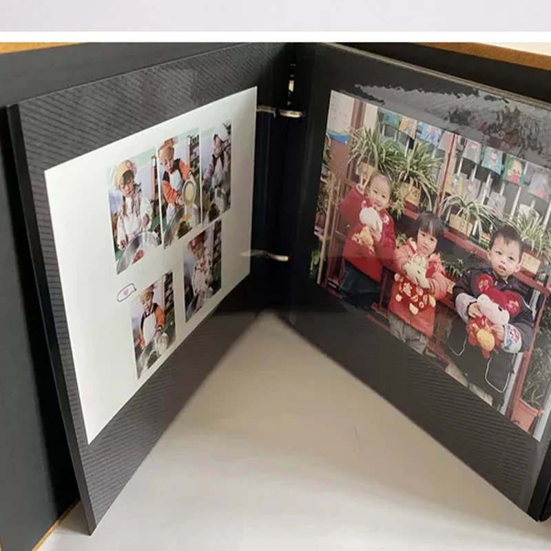 New Binder Black Self Adhesive Album Inner Page High Grade  Bronzing Photo Album DIY Sticky Photo Album