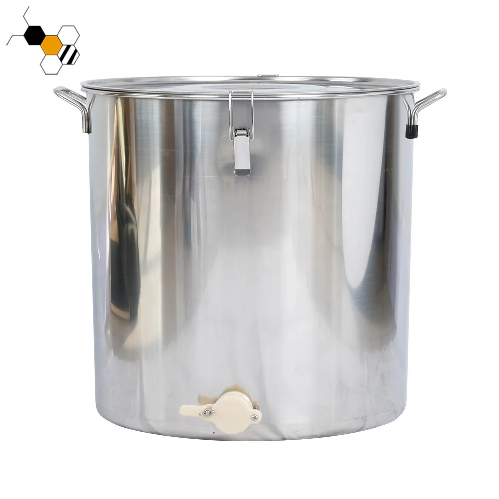 Honey Storage Tank Beekeeping Equipment 25~200Kg Stainless Steel Honey Bucket