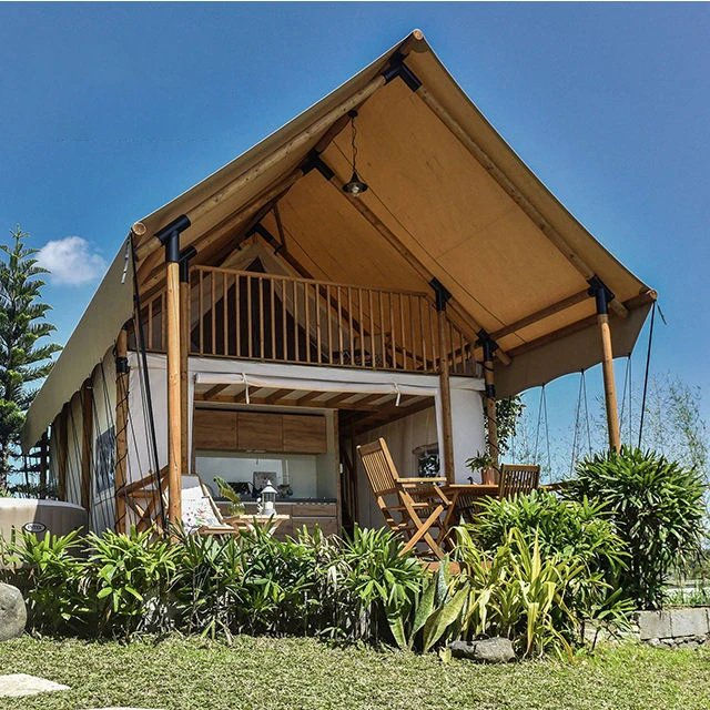 Customized Outdoor Luxury Waterproof Hotel Canvas Glamping Safari Tent