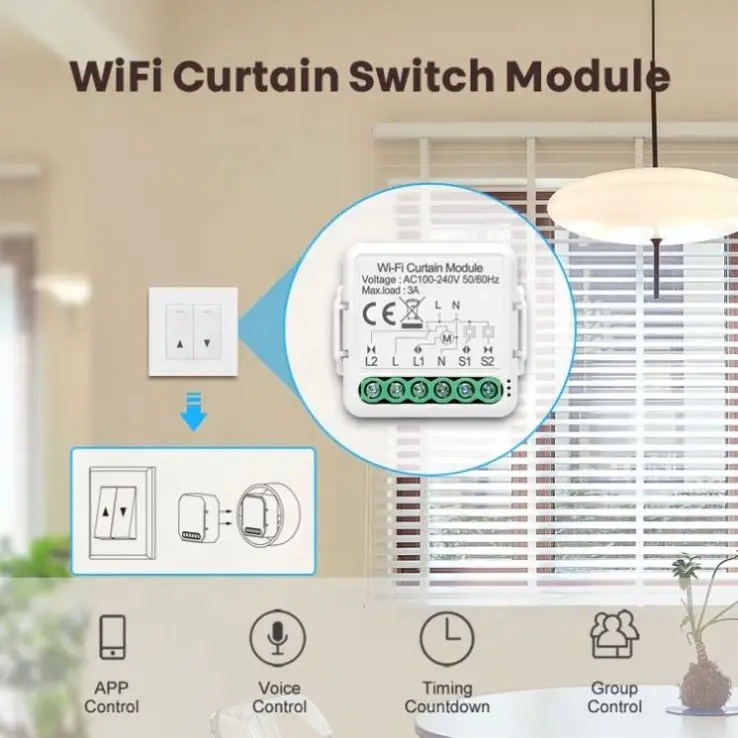 Curtain Switch Tuya Wifi ZigBee 3.0 Blinds Roll Shutter  Relay Module Need Work With Tuya ZigBee Hub  Persiana Inteligente