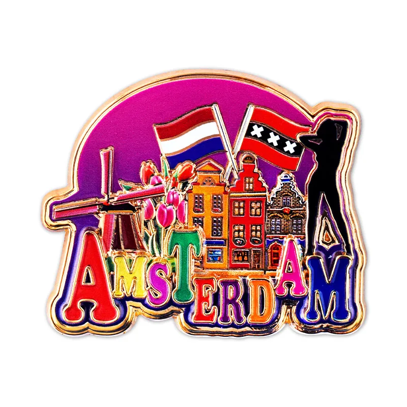 Tourist Souvenir Fridge Magnet Metal With Mdf Material Accept Customer Custom Refrigerator Magnets