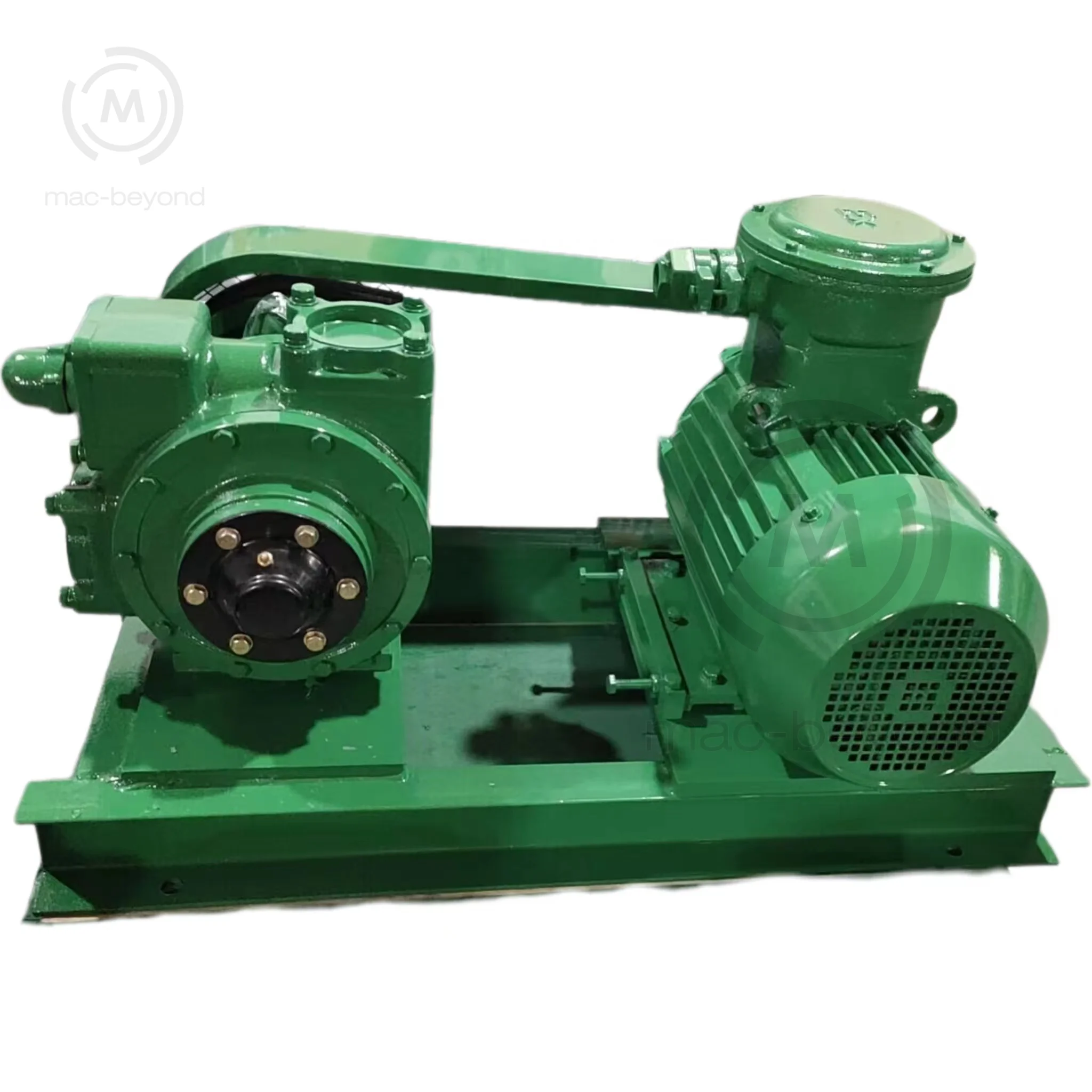 YB100 rotary vane pump with motor V-belt Driven fuel pump with motor gasoline transfer pump